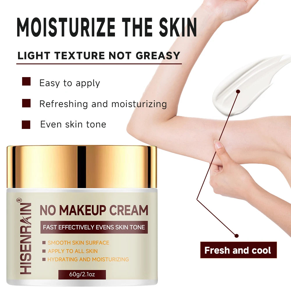 HISENRAIN Hyaluronic Acid & Glycerin BB Cream - Hydrating Tone-Up Moisturizer for Natural Glow & Smooth Skin. Oasis Select
