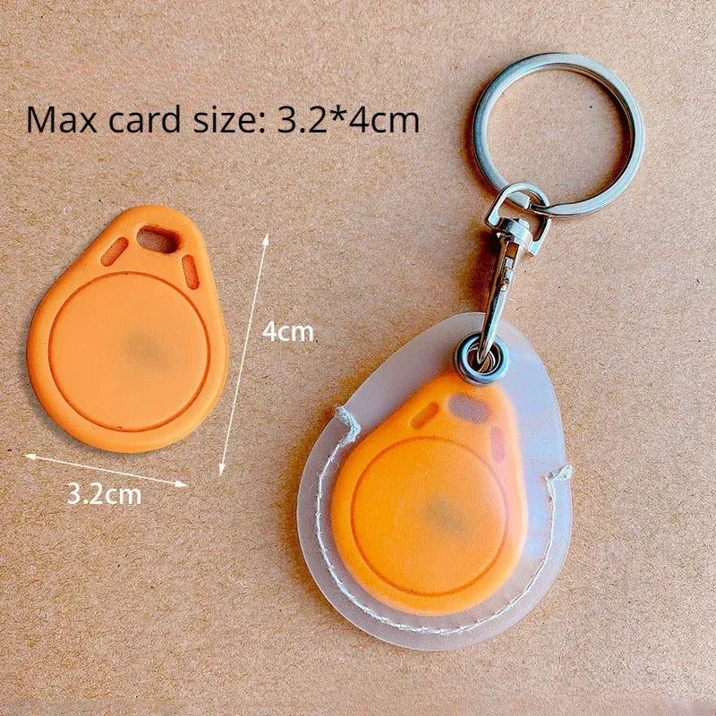 Transparent Small Card Holder, Access Card, Elevator Card, Bus Card, Electric Vehicle Induction Card, Protective Cover,Keychain Oasis Select trumpet