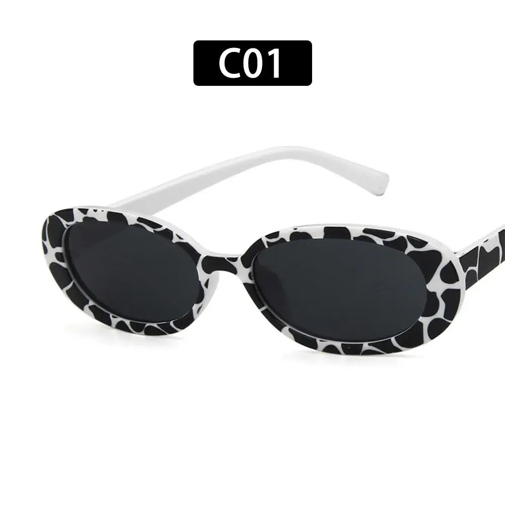 Vintage Sun Glasses UV400 Oval Sunglasses Fashion Shades Sunglasses for Women Eyewear Oasis Select C01