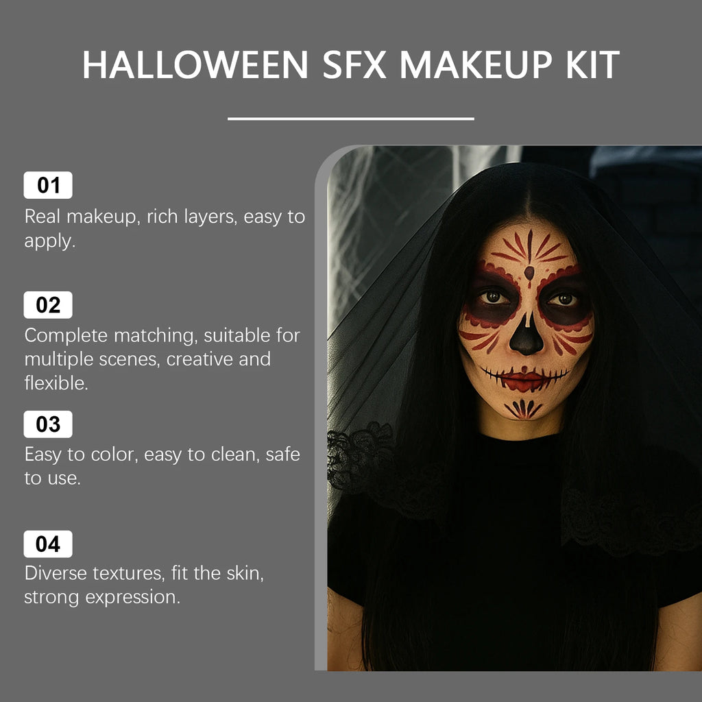 Eelhoe Halloween SFX Makeup Kit – Wound Scar & Body Paint