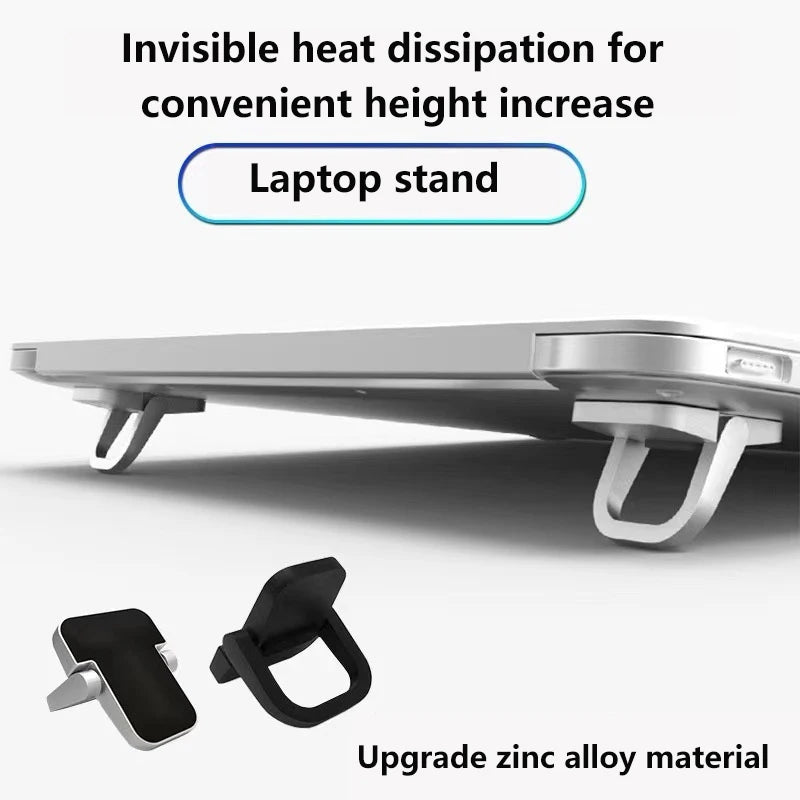 Foldable Mini Laptop Stand Riser – Portable Cooling Bracket Pair