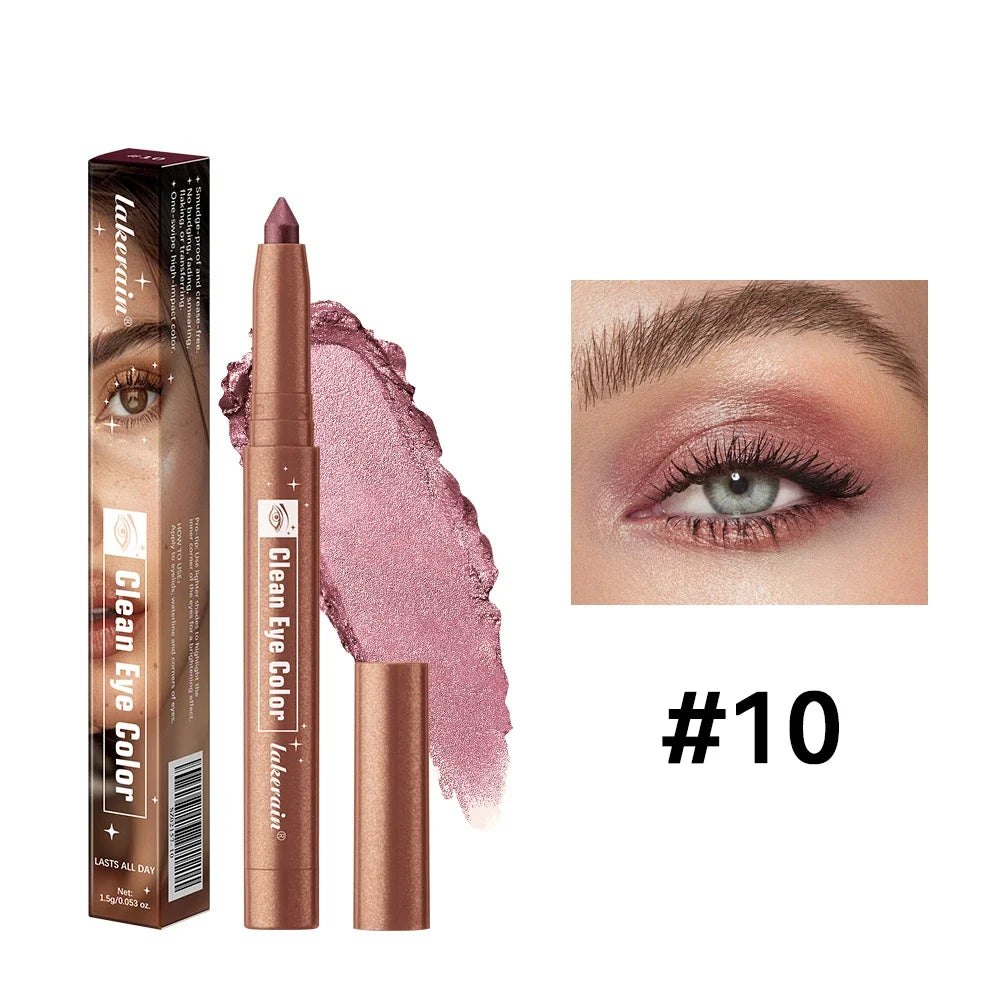Lakerain Eyeshadow Sticks 12 Colors Long Lasting Waterproof High Pigmented Shimmer Glitter And Matte Eyeshadow Pencil Makeup Oasis Select 10color