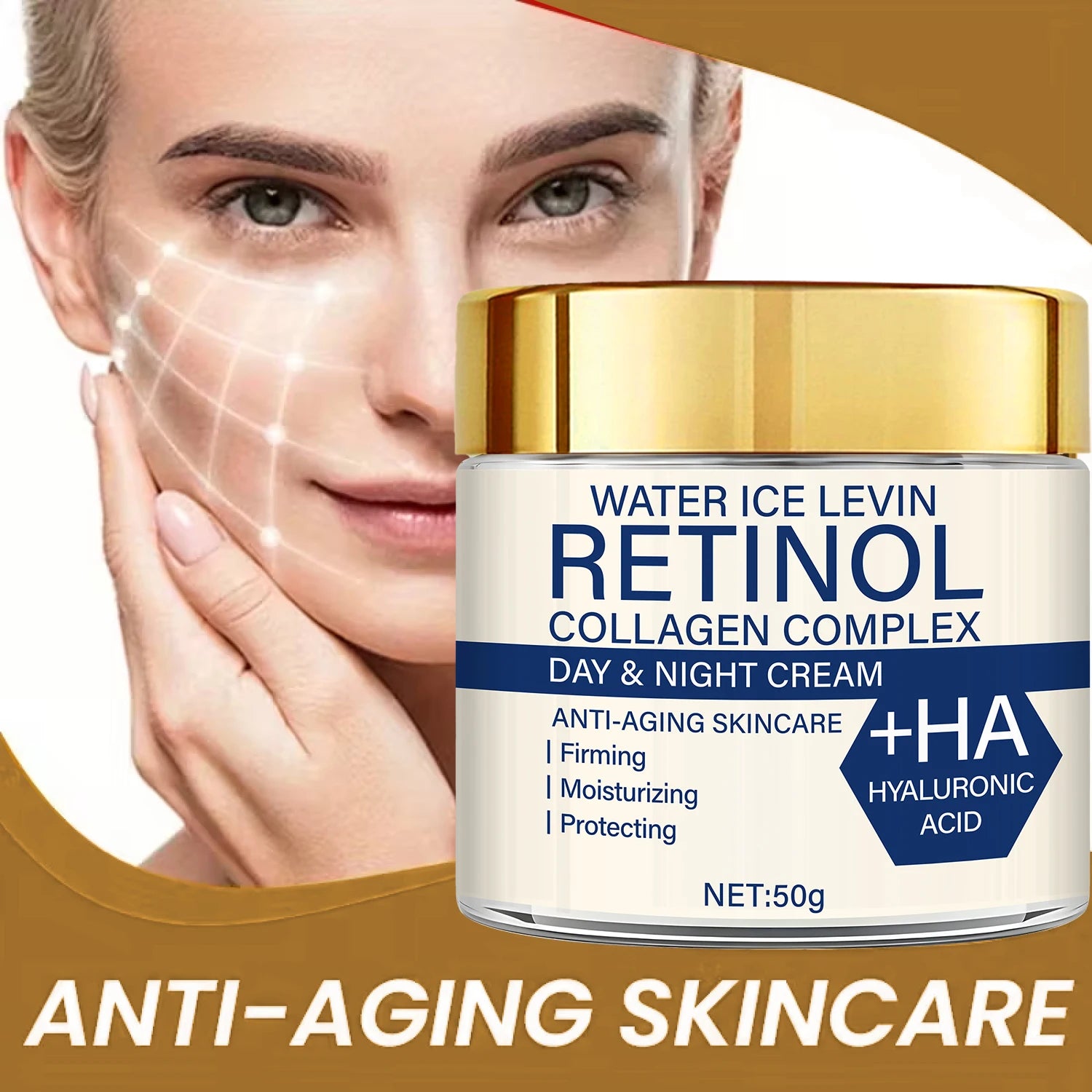 Retinol Collagen Day & Night Cream with HA – Anti-Aging 50g