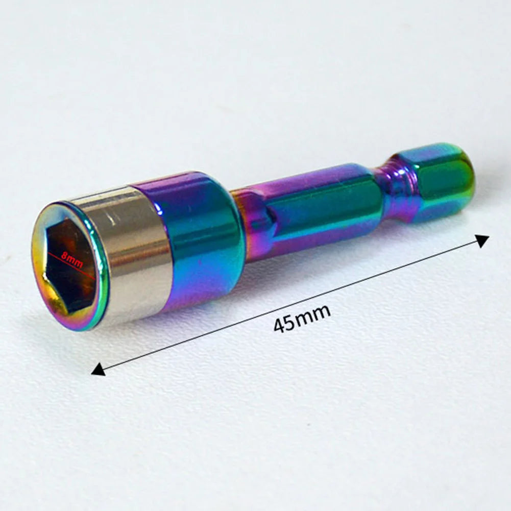 1/2pcs 8mm Hex Shank Impact- Socket Bits Power Nut Driver Drill Bits Chuck Adapter Driver Socket Wrench Tool Parts Oasis Select B