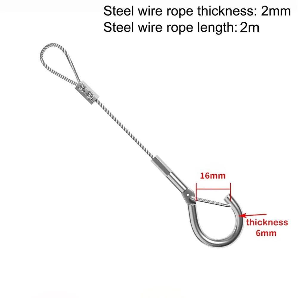High Quality Stainless Steel Wire Rope Adjustable With Locking Retractable Fastening Hanging Rope Oasis Select 2mmx2m