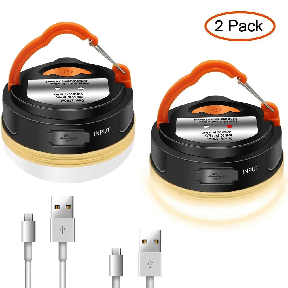 10W LED Portable Camping Light Built-in 1800mAh Battery USB Rechargeable Tent Lantern Outdoor Hiking Night Hanging Camping Lamp Oasis Select