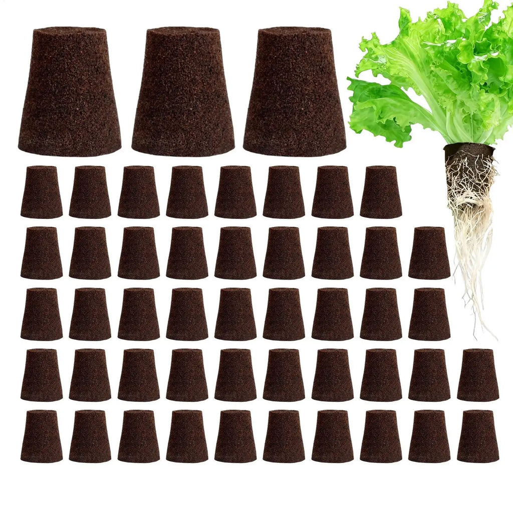 50Pcs Seed Grow Sponges Replacement Root Growth Sponges Seedling Starter Plugs Seed Starting Seed Hydroponic Garden Planting Oasis Select
