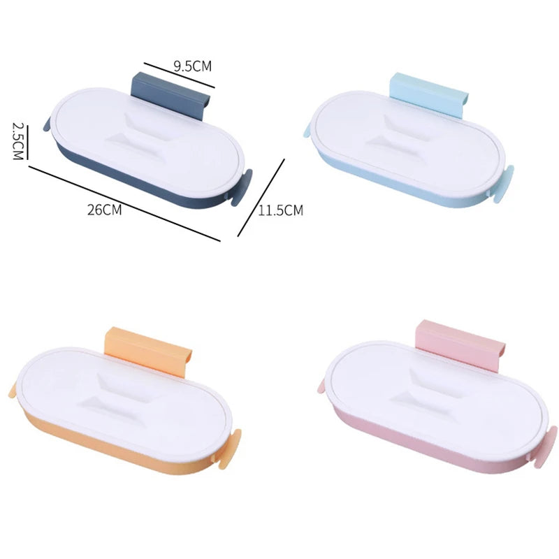 Portable Plastic Garbage Hanging Bag Kitchen Trash Storage Rack Bag Hook Scouring Pad Dry Shelf Holder Kitchen Organzier Oasis Select