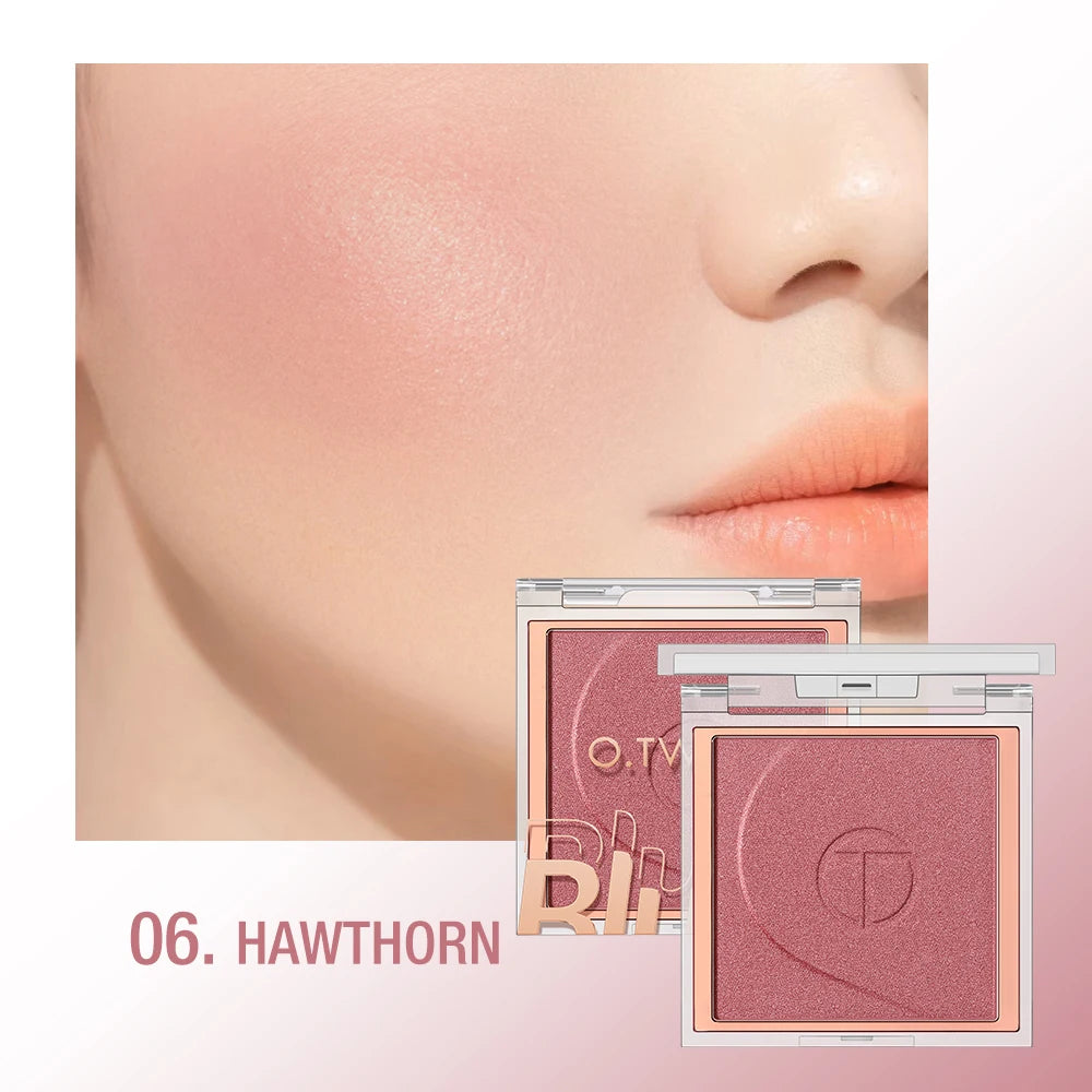 O.TWO.O 6-Color Mineral Blush Palette – Matte & Shimmer Powder