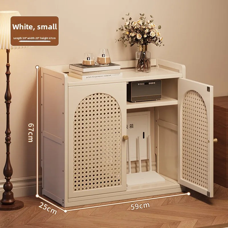 New Chinese storage cabinet, cover box, meter box, cover ugly storage box, simple installation cabinet without punching holes Oasis Select White-2-67cm