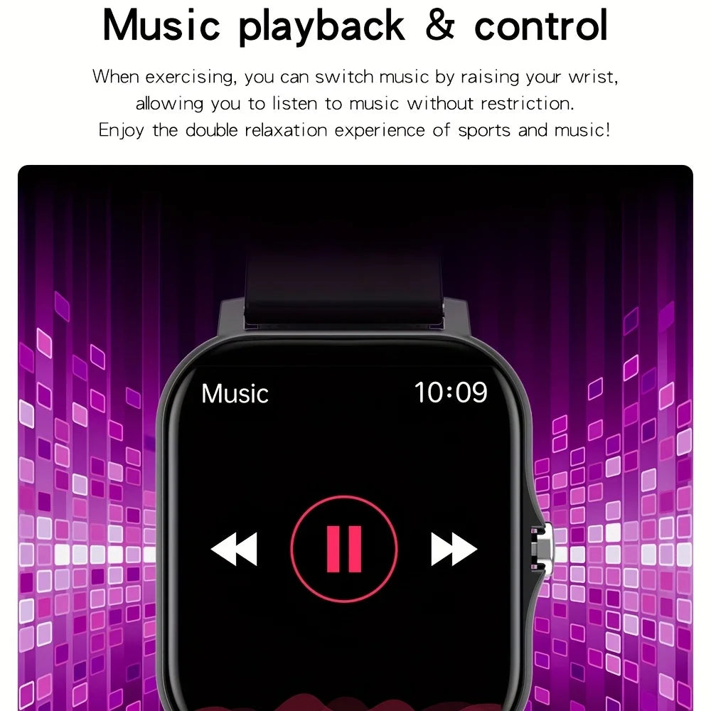 CHAOGENB Smart Watch – Bluetooth Calls, HD Touch Screen & Fitness