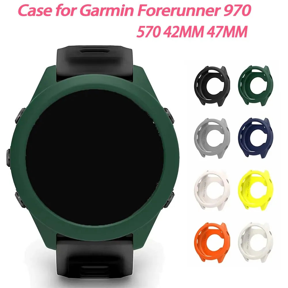 Silicone Bumper Case for Garmin Forerunner 570 & 970 Smartwatch Bumper Case Oasis Select