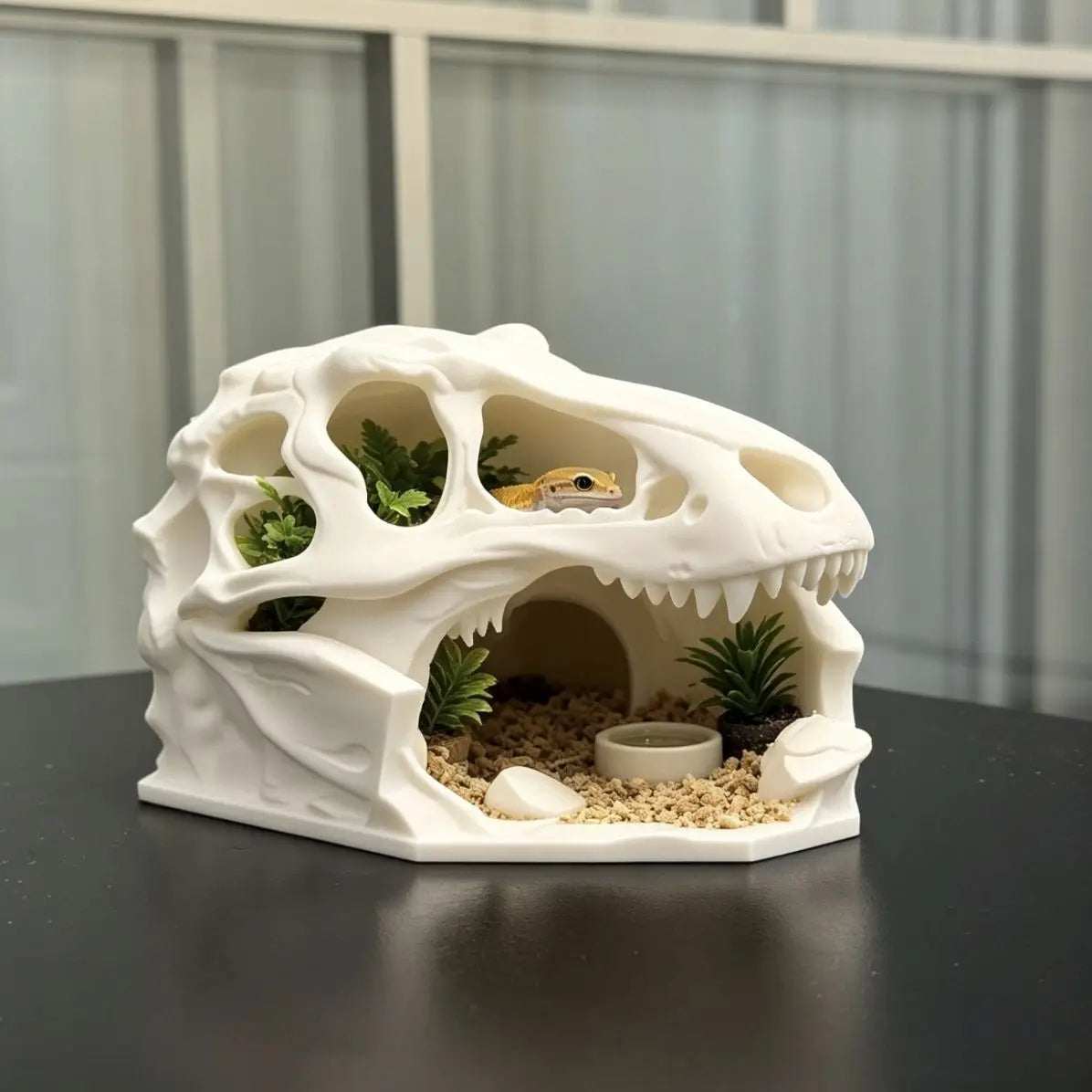 Reptile Cave Hideout Shelter Climbing Pet House Aquarium Tank Landscape Fish Tank Decor for Lizard Snake Tortoise Small Fish Oasis Select