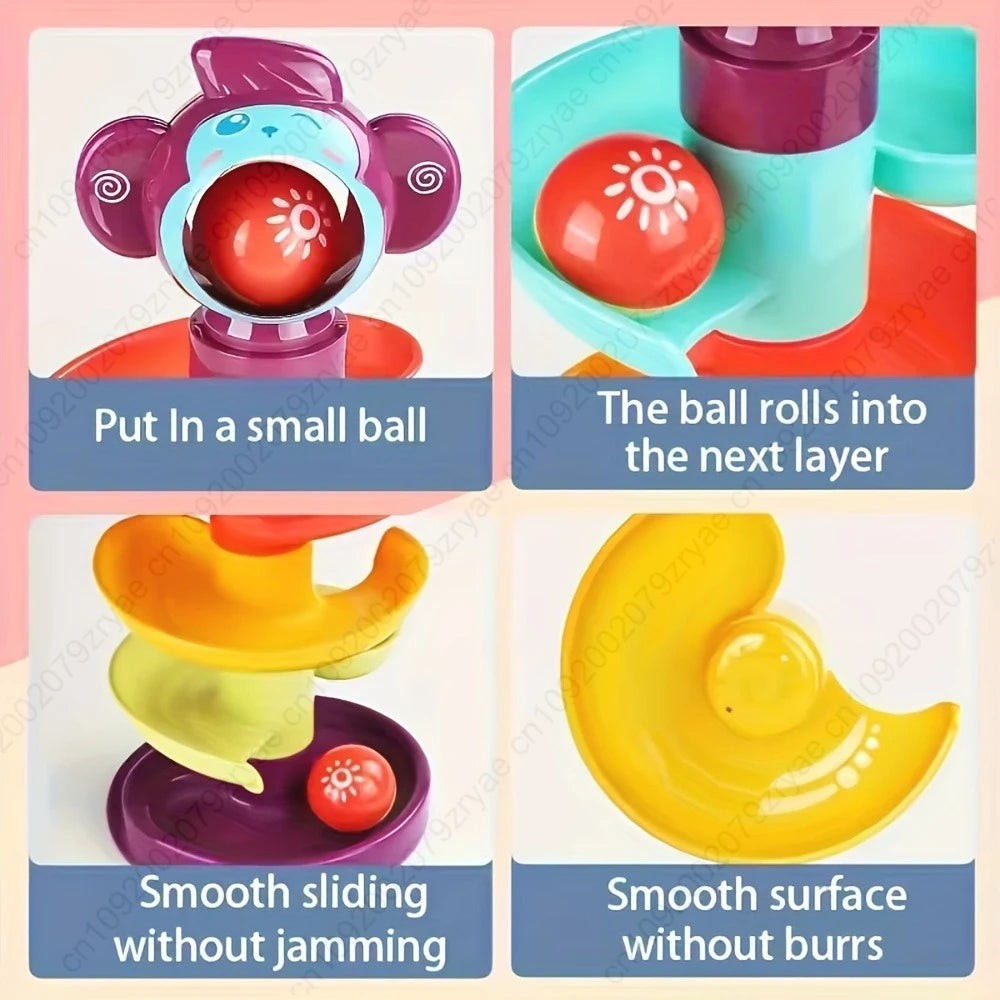 A Fun And Educational Ball Track Tower, a Rolling Ball Early Learning Toy, Spinning Balls,Great Gifts for Holidays And Birthdays Oasis Select