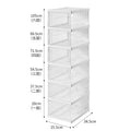 Installation-free thickened shoe box transparent shoe storage box shoe rack plastic foldable multi-functional shoe cabinet Oasis Select 6 high white