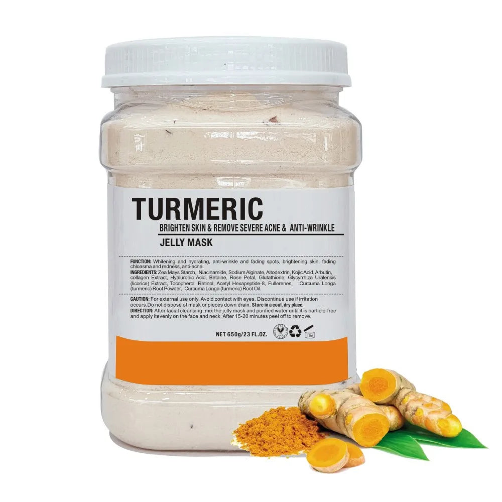 500g/650g Milk Seaweed Jelly Mask Powder Small Particles Marine Algae Moisturizing Mask Mud Softening Skin Improving Roughness Oasis Select 650g Turmeric
