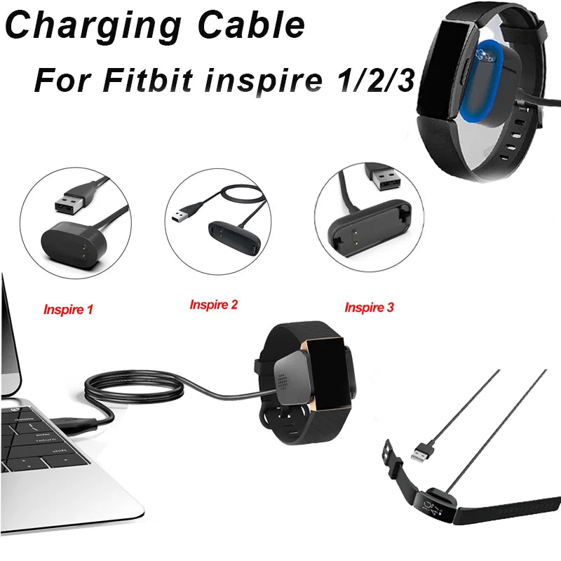 USB Charger for Fitbit Inspire 1/2/3 & Ace 3 – Fast Replacement Smartwatch Charger Oasis Select