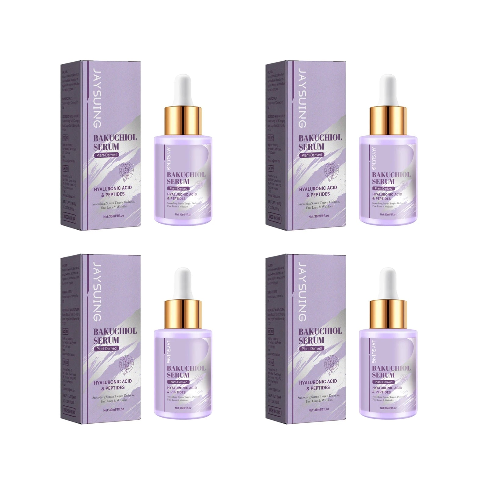 Bakuchiol Anti-Aging Face Serum – Firming & Wrinkle Fade 30ml Anti-Aging Face Serum Oasis Select 4x30ml boxed
