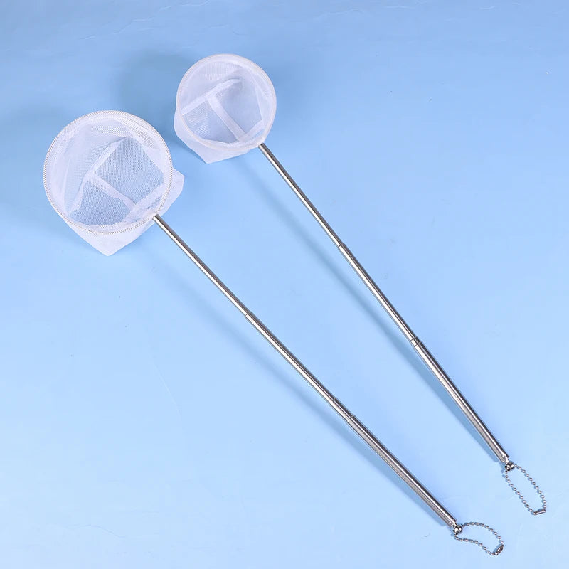Aquarium Round Fishing Net Extendable Long Handle Fishing Gear For Catching Fish Shrimp Tank Clean Accessories Oasis Select
