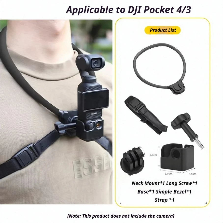DJI Osmo Pocket 3/4 Head Strap, Chest Mount & Backpack Clip Kit