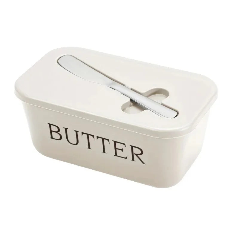 1pcs Butter Container Box with Knife Simple Restaurant Sealed Storage Box Knife Butter Slicer Tableware Oasis Select