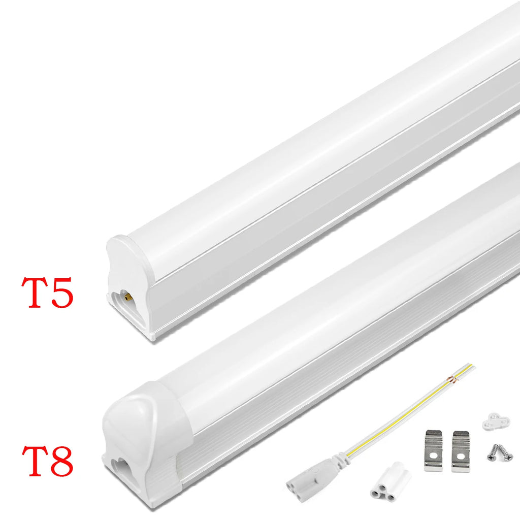 Led Tube T5 T8 Light For Home 220V 110V Aluminum Led Lamp Bar 6W/8W Home Kitchen Bedroom Wall Lamp Decor Lighting 3Hole Ports Oasis Select