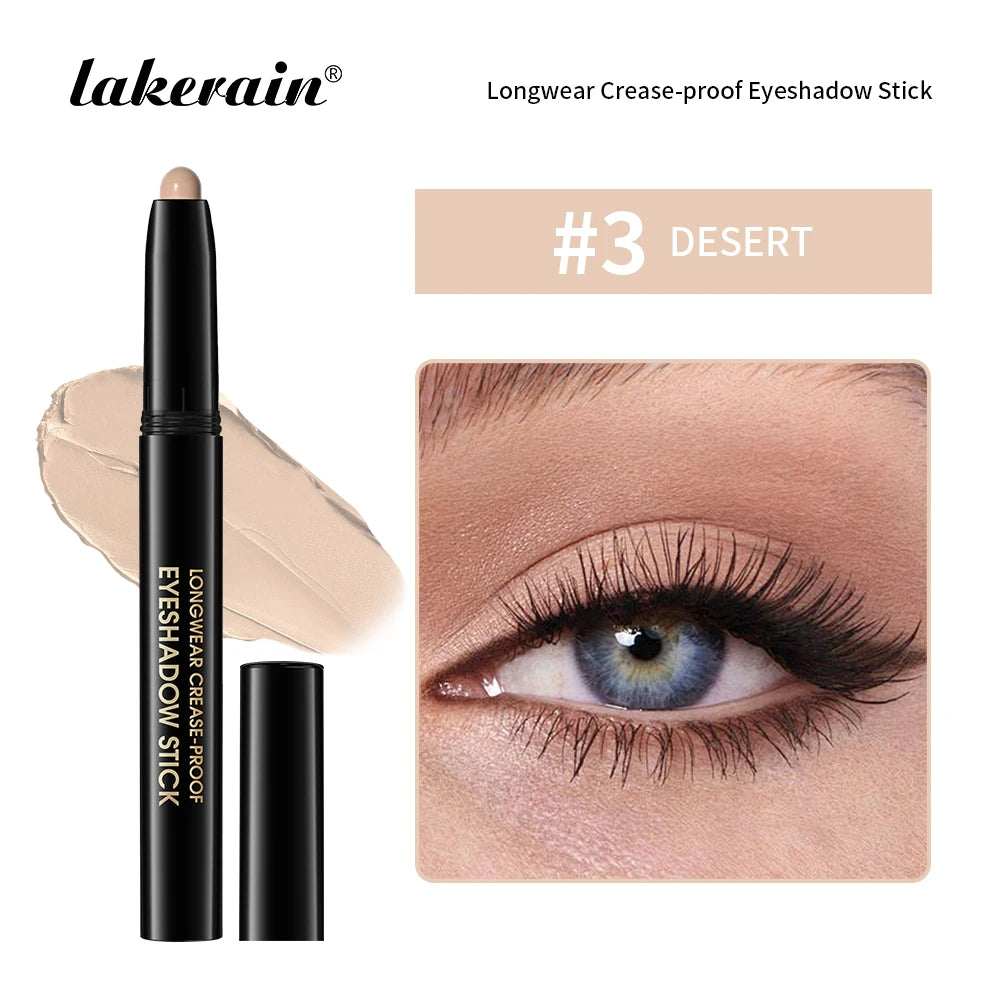 10 Colors Longwear Crease-proof Eyeshadow Pencil Stick Lasting Glitter Shimmer Matte Eye Shadow Highlighter Pen Eyes Makeup Too Oasis Select 03 DESERT