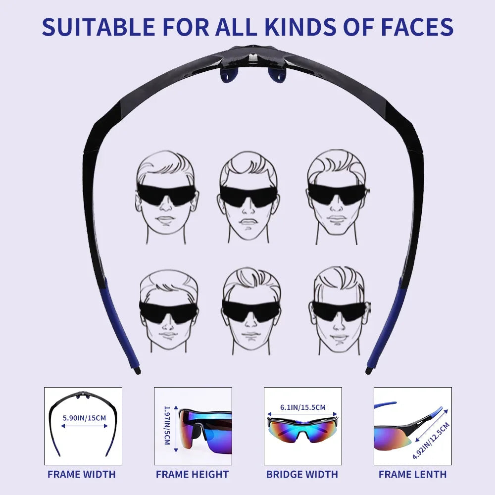 Cycling Sunglasses UV400 Protection Cycling Driving Travel Sunglasses Men's and Women's Outdoor Sports Glasses Oasis Select