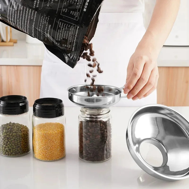 Stainless Steel Wide Mouth Funnel Canning Funnel Cup Jam Salad Dressing Hopper Filter For Jar Canned Filteroil Wine Water Spices Oasis Select