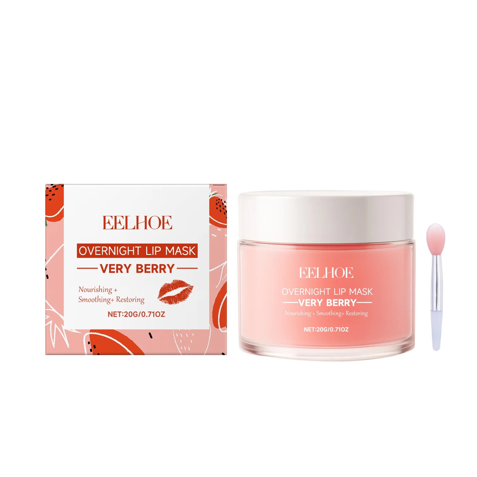 Berry Hydrating Sleep Lip Mask – Lightweight & Moisturizing Sleep Lip Mask Oasis Select 1set boxed