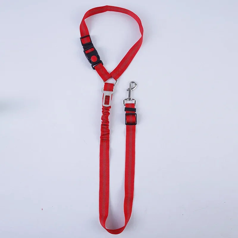 2 in 1 Heavy-Duty Elastic Dog Car Seat Belt Safety Harness, Crash Tested for Pets, Adjustable Travel Tether for Truck SUV Car Oasis Select C