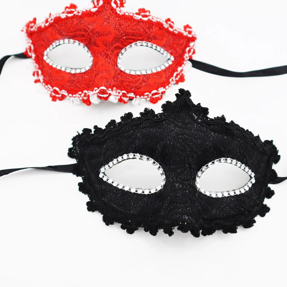 Adult Half-Face Mask Retro Half Face Masks Venetian Party Beauty Princess Mask Prop Halloween Christmas Masquerade Ball Decor Oasis Select