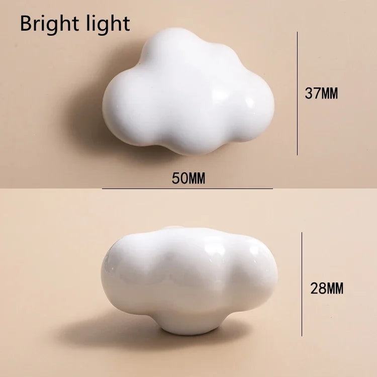 Nordic Children's Room Ceramic Wardrobe Pure Brass Matte Handles Drawer Furniture Cute Cloud Cabinet Door Handle Knobs Oasis Select BL