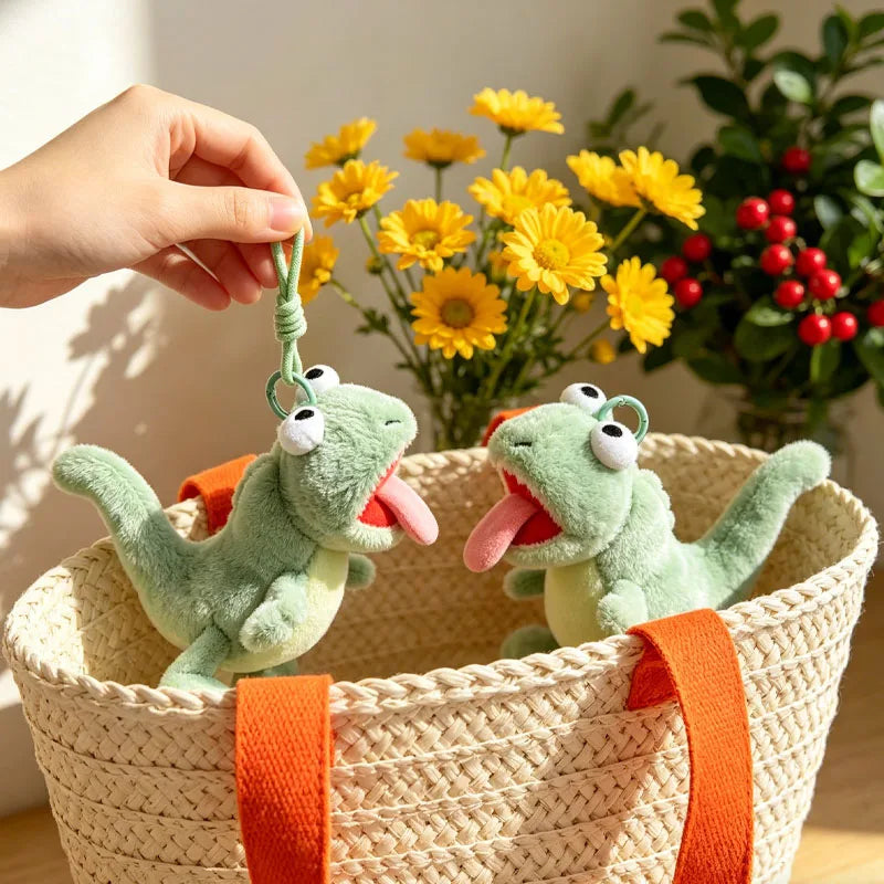 1-20PCS Funny Tongue Out Lizard Plush Keychain Ugly Cute Squeeze Stress Relief Toy for Purse Backpack Decoration Gift for Friend Oasis Select