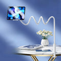 Lazy Bedside Desktop Live Foldable 70cm Mobile Phone Tablet Clip Stand Headrest Holder For iPad Samsung Tabs Xiaomi ASUS Oasis Select white