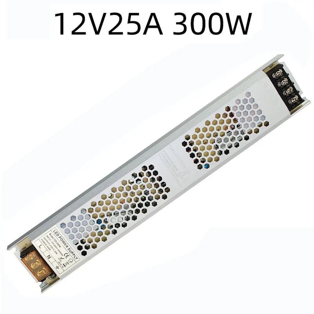 Switching Power Supply Transformers 220V AC DC Converter 12V Power Supply 24V 60W 150W 200W 300W 400W SMPS Led Driver Ultra Thin Oasis Select 12V25A 300W China Mainland 180V-265V