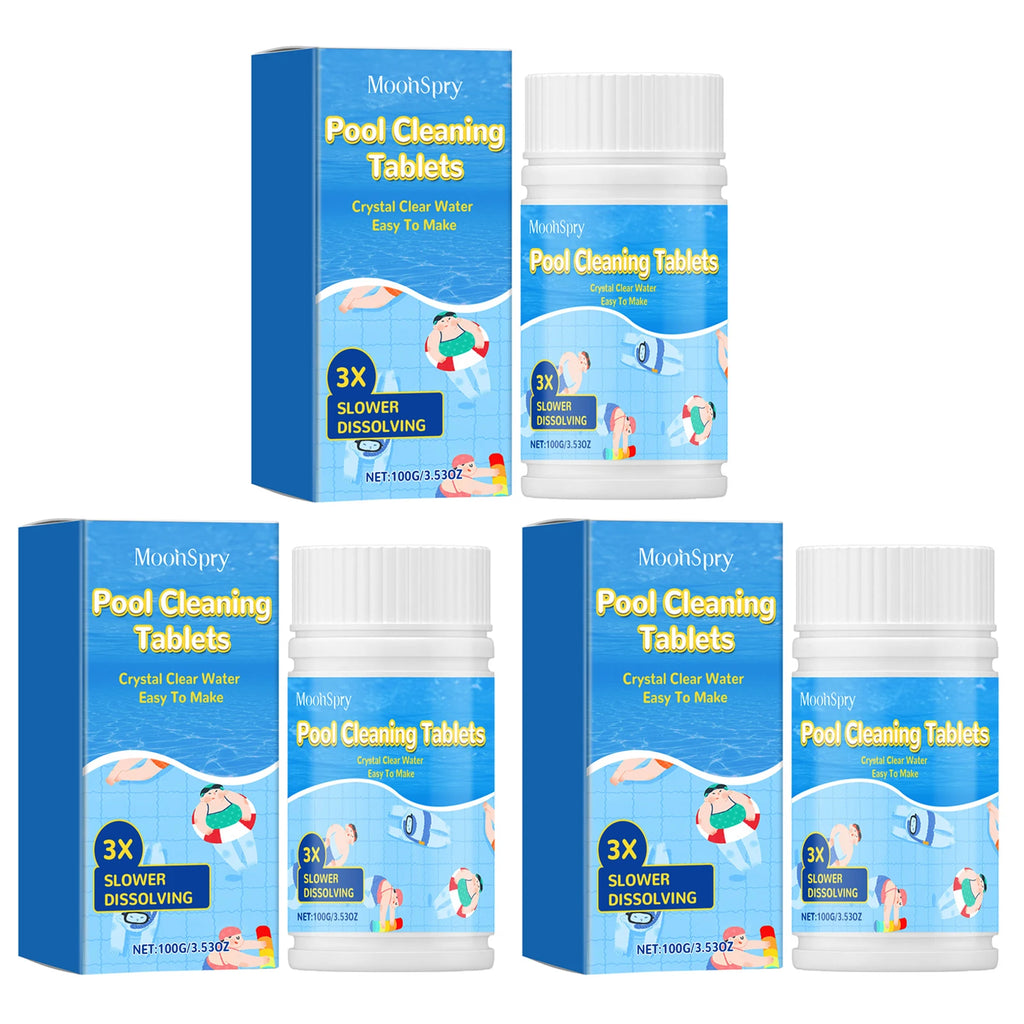 Pool Cleaning Tablets – Chlorine, Algaecide & Clarifier | All Pools Pool Cleaning Tablets Oasis Select 3pcs