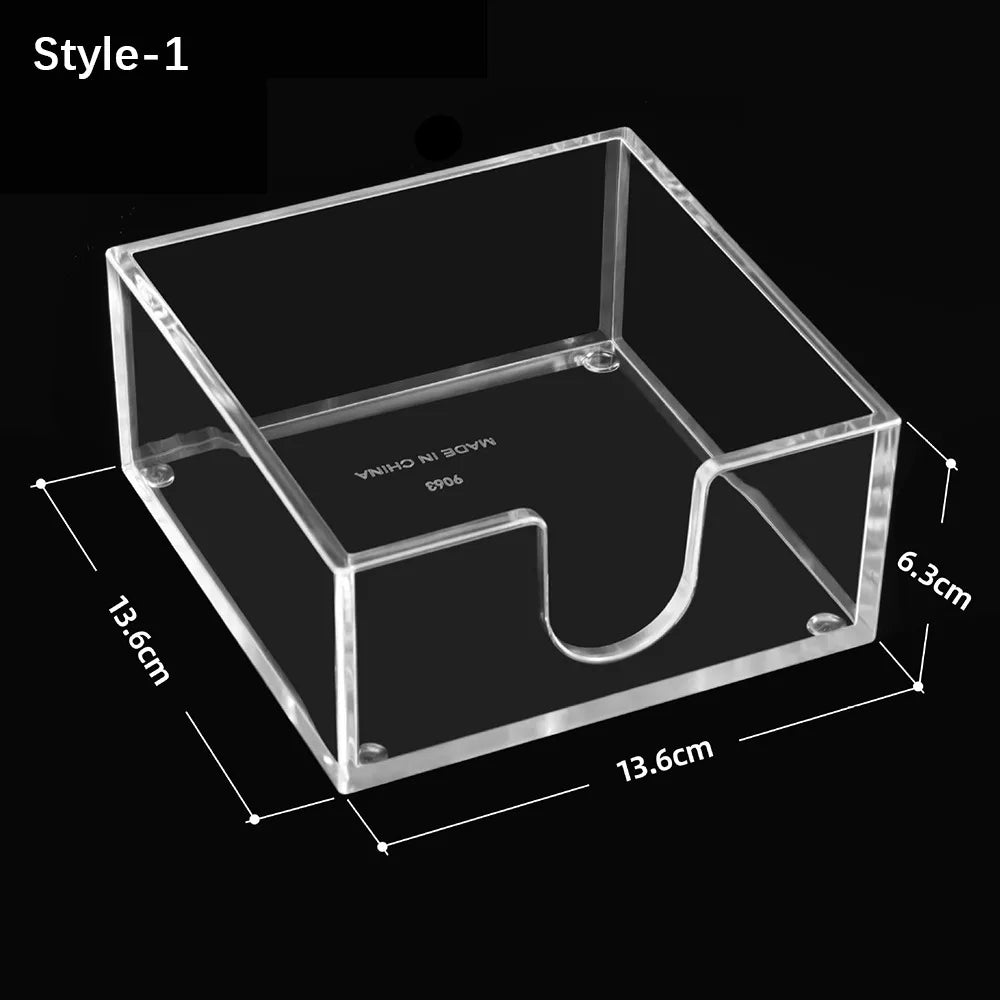 Fashion Transparent Acrylic Napkin Holder Sturdy Desktop Upright Tissue Box Vertical Paper Towel Box Restaurant Napkin Box Oasis Select 1