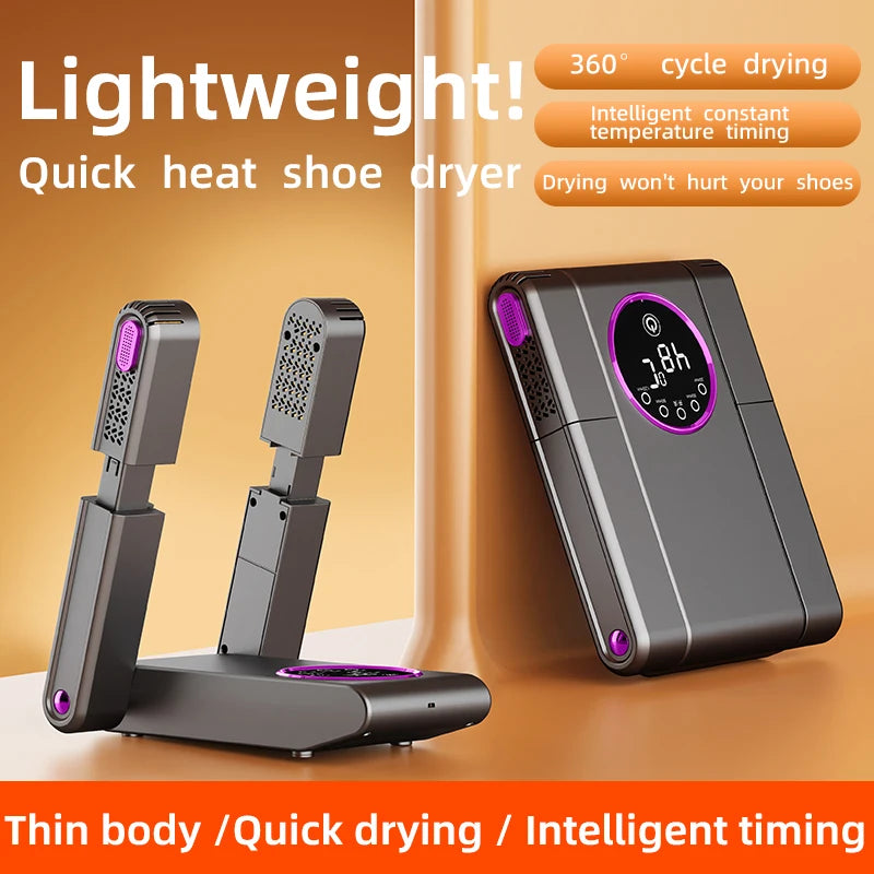 Electric Shoe Dryer Intelligent 220V Ultraviolet Deodorization & Sterilization Home Foldable Fast Heating Shoe Drying Machine Oasis Select