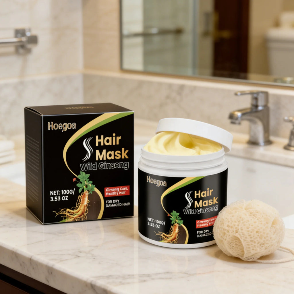 Hoegoa Hair Repair Mask Nourishing Scalp Softening Thickening Wild Ginseng Root Plant Essence Deep Conditioning Hair Mask 100g Oasis Select