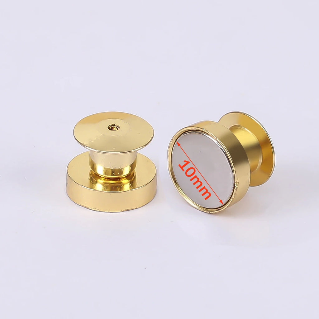 5Pcs Brooch Pin Convert to Refrigerator Magnets Buckle Badge Back Strong Magnetic Metal Needle Buckle Convenient DIY Accessories Oasis Select Gold 10mm