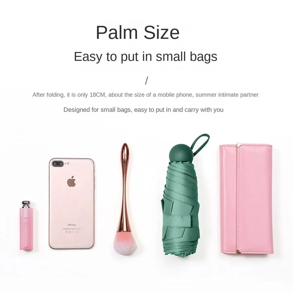 Capsule Mini Foldable Umbrella – Sun & Rain Dual-Use Portable Foldable Mini Umbrella Oasis Select