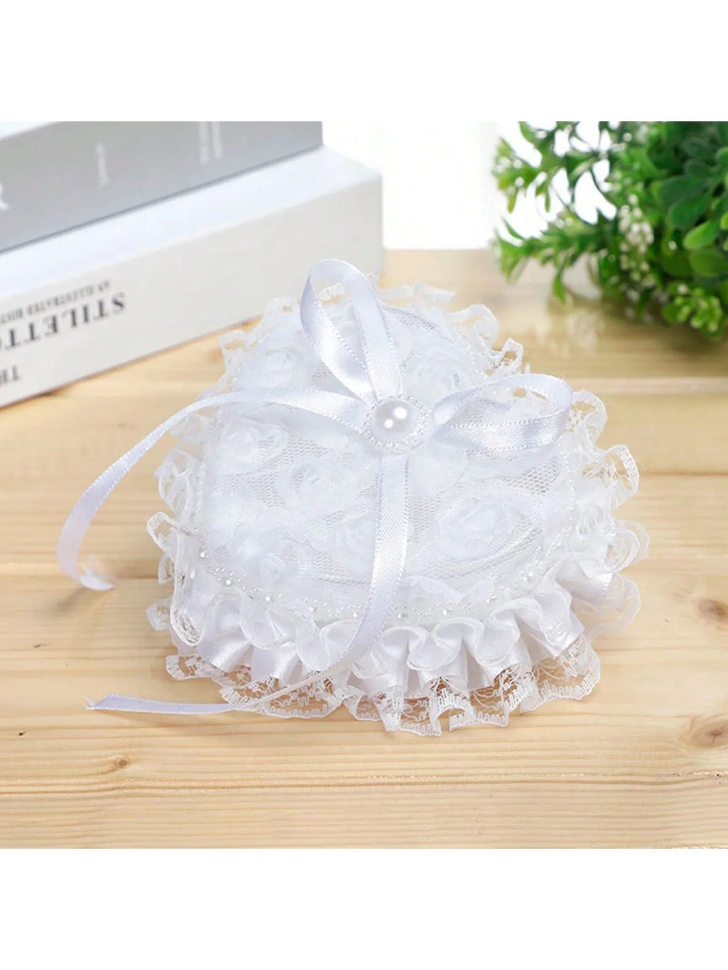 1pcs Love Heart Lace Wedding Flower Girl Clutch Ring Box Bridal Jewelry Exquisite Storage Ring Box Oasis Select leisihudiejie