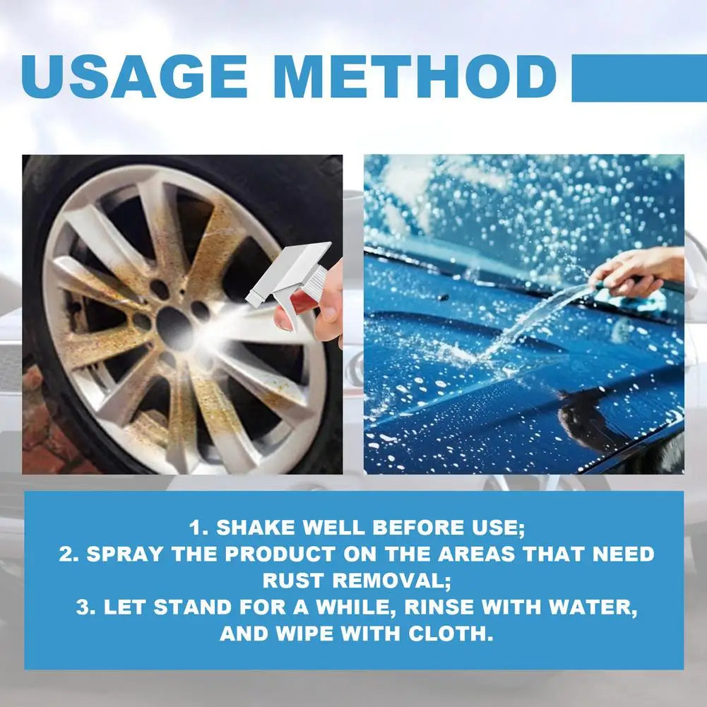 Car Metal Rust Removal Spray, Paint & Wheel Iron Powder Remover, Anti-rust Anti-oxidation Auto Detailing Maintenance Protection Oasis Select