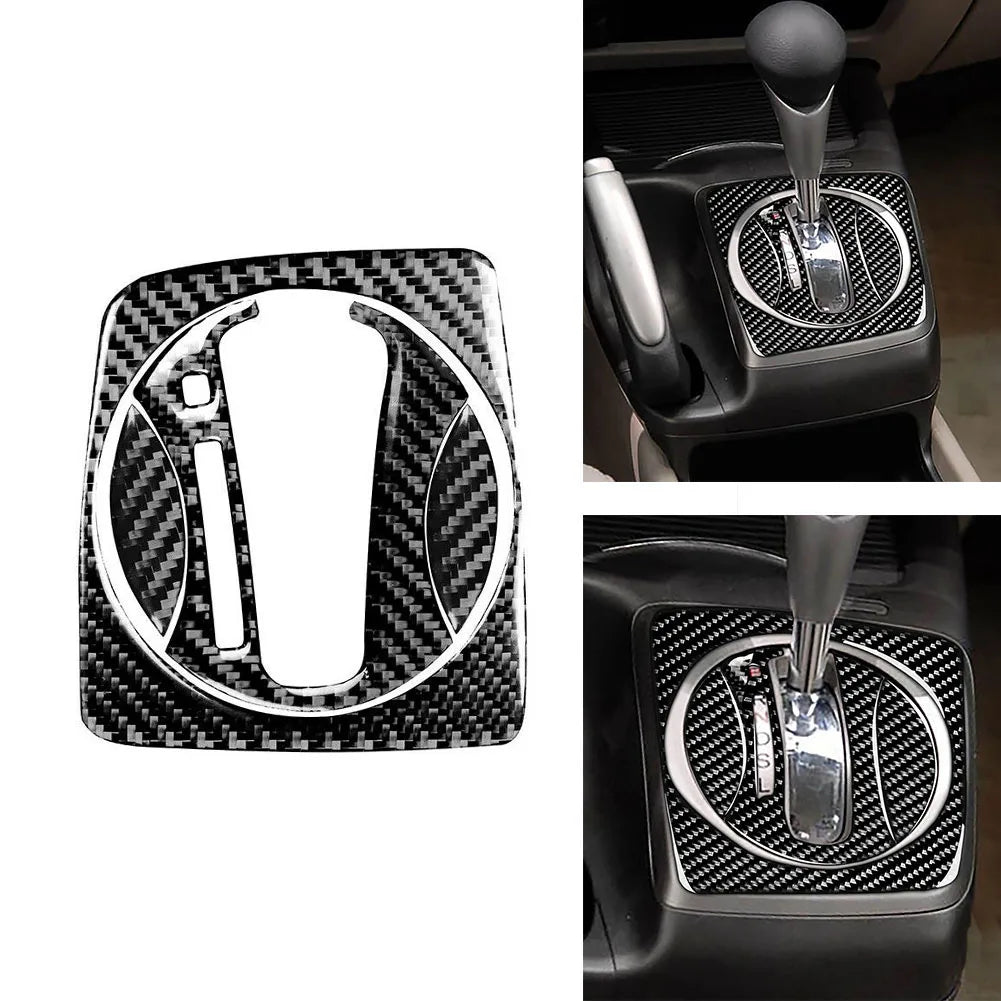 4 Pieces Carbon Fiber Gear Shift Panel Trim Covers for For honda Civic 8th 2006 2011 Auto Interior Decorative Set Oasis Select