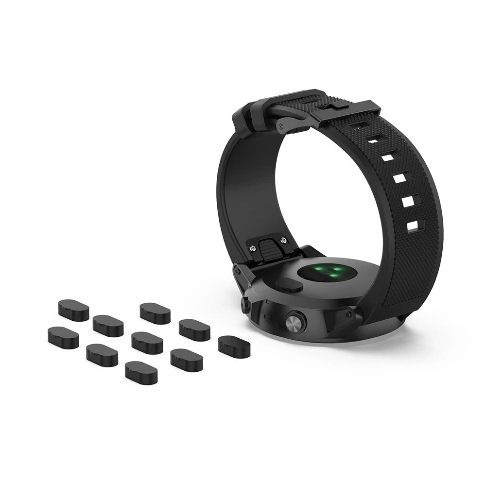 10-Pack Silicone Dust Plugs for Garmin Fenix 8/7/6/5 & Epix Pro Smartwatch Dust Plug Oasis Select