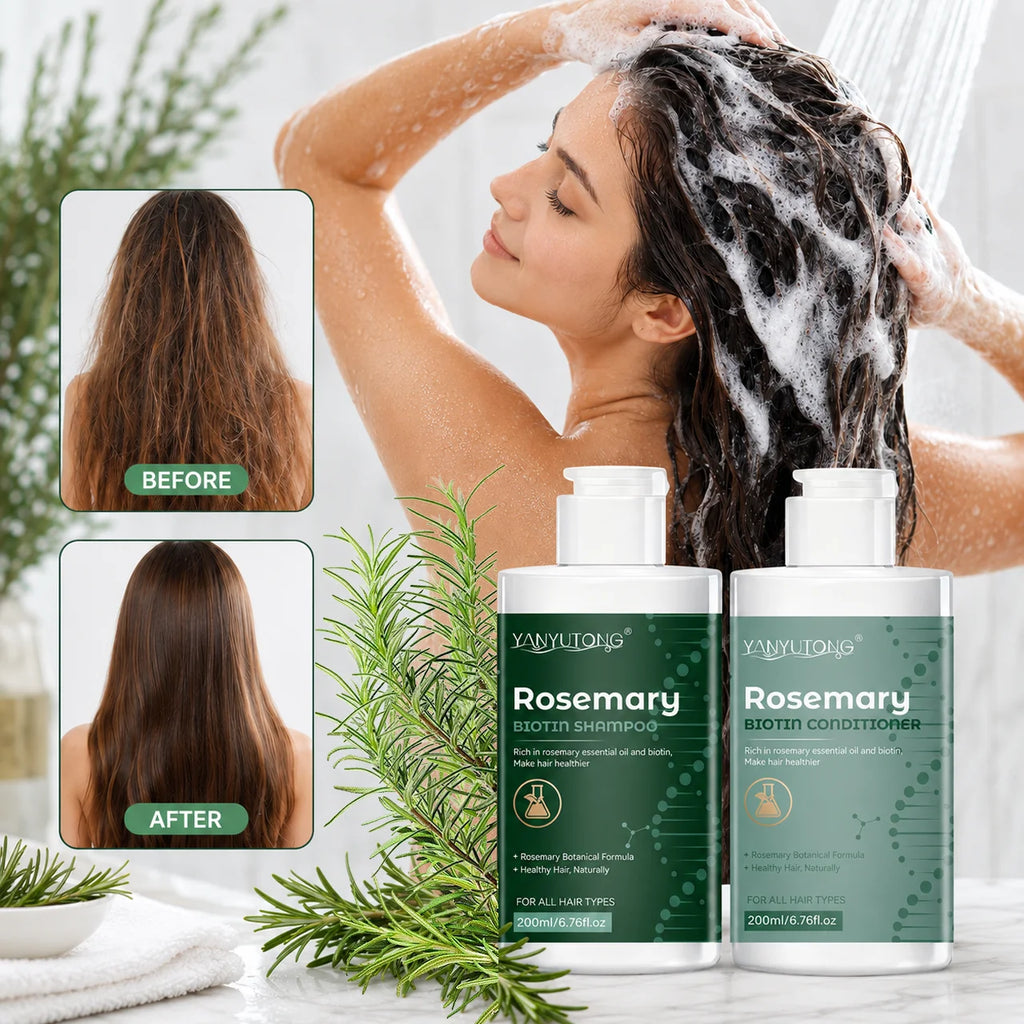Rosemary shampoo and conditioner set – gentle cleansing, deep moisturizing, and softening effects. Oasis Select Nourishing