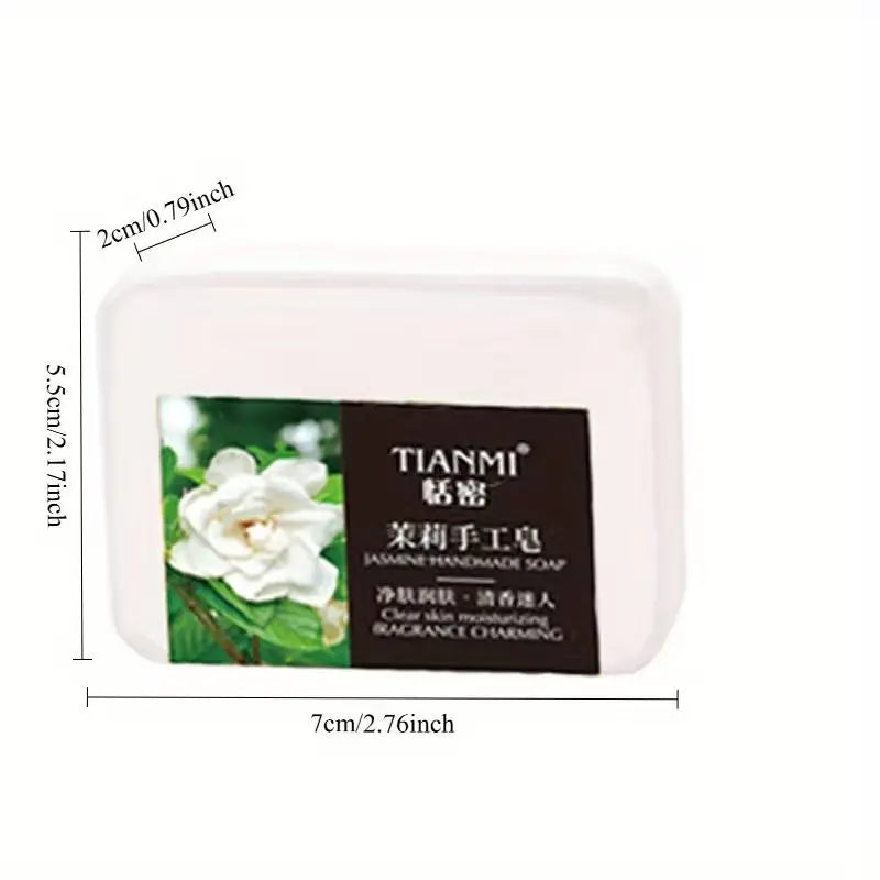 2PCS jasmine handmade soap, rich in jasmine extract, softens rough skin, replenishes moisture and cleanses Oasis Select