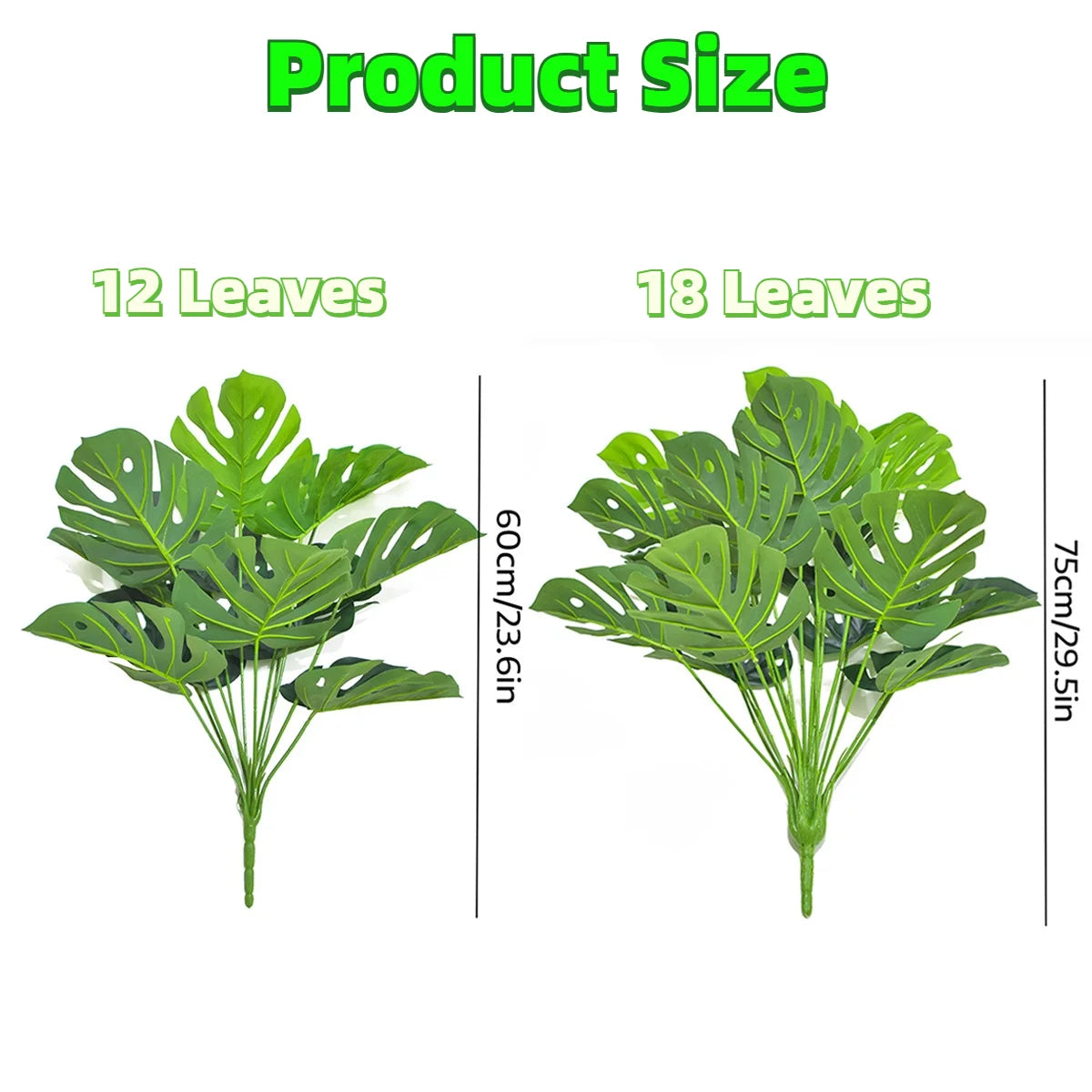 Large Artificial Monstera Leaves UV Resistant Tropical Faux Greenery for Home Garden Wedding Beach Party Decor Oasis Select