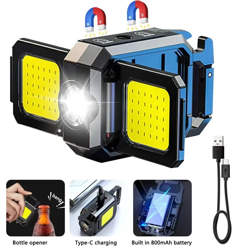 ESMARTER Mini COB Keychain Flashlight | USB-C, 1000LM, IPX4